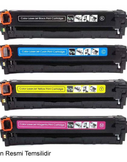 Hp 125A-CB540A-CB541A-CB542A-CB543A Muadil Toner Seti